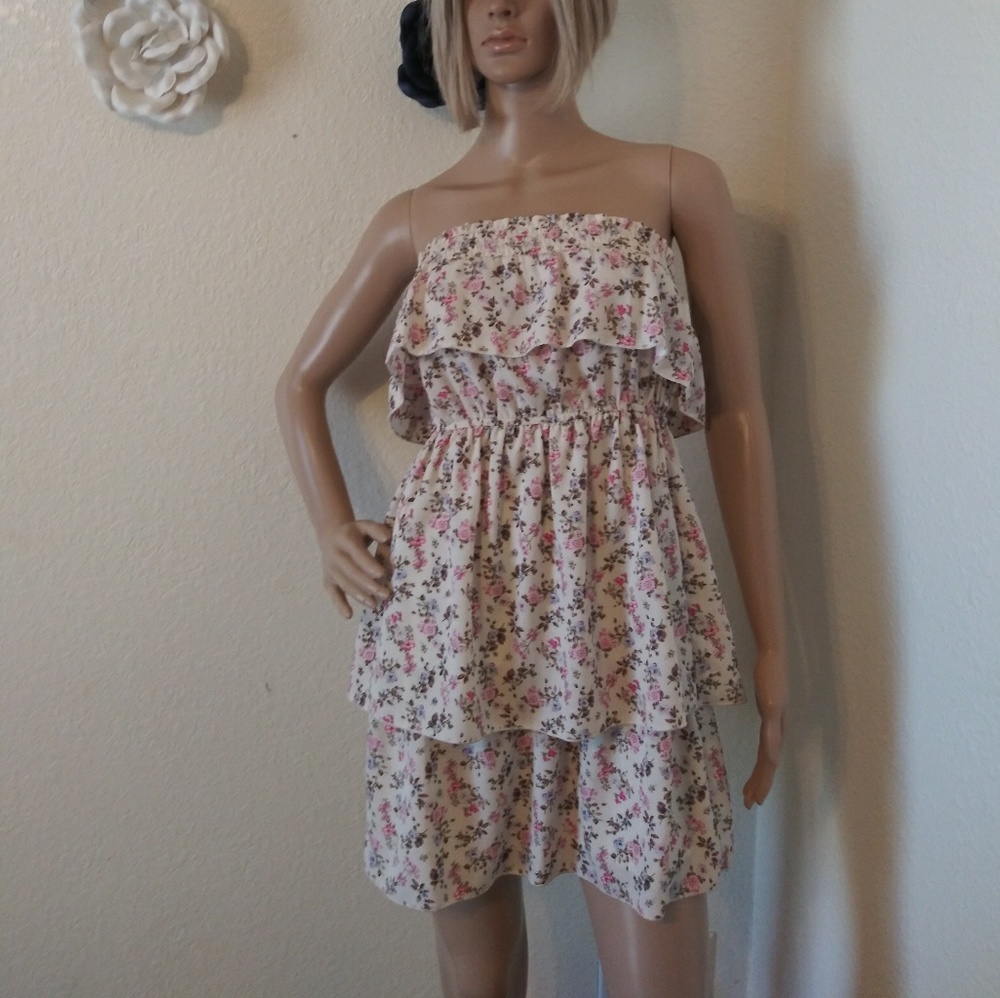 Maurices Floral print strapless Dress
